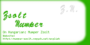 zsolt mumper business card